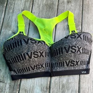 VSX Black and Yellow High-Impact Sports Bra